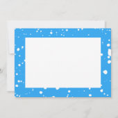 Modern Blue Paint Splatter Photo Afstuderen Bedankkaart (Achterkant)