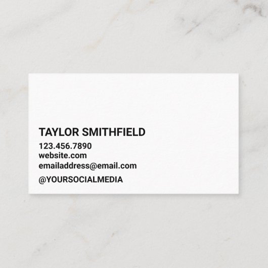 Modern Blue Paint Splatter Trendy Visitekaartje (Achterkant)