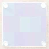 Modern Blue Palette Pattern Glazen Onderzetter (Achterkant)