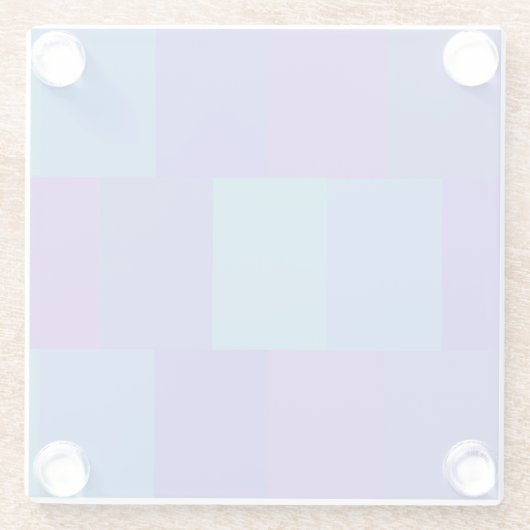 Modern Blue Palette Pattern Glazen Onderzetter (Achterkant)