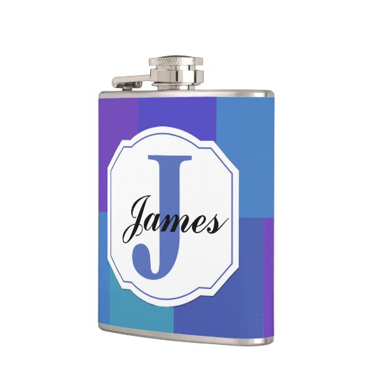 Modern Blue Palette Pattern Heupfles (Links)