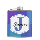 Modern Blue Palette Pattern Heupfles (Voorkant)