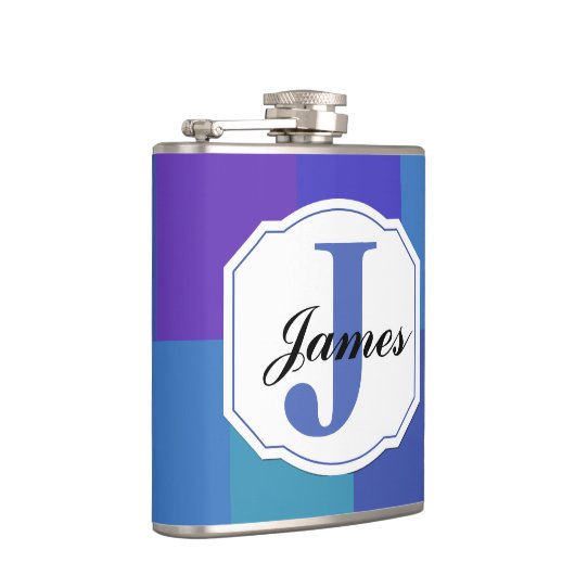 Modern Blue Palette Pattern Heupfles (Rechts)