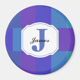 Modern Blue Palette Pattern Magneet