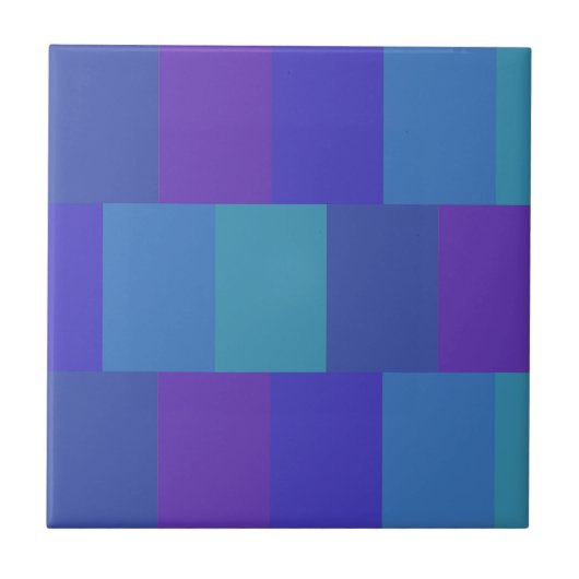 Modern Blue Palette Pattern Tegeltje (Voorkant)