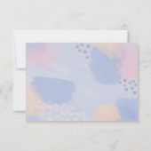 Modern Blue Pastel Abstract kunstwerk RSVP Kaartje (Achterkant)