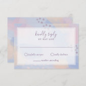 Modern Blue Pastel Abstract kunstwerk RSVP Kaartje (Voorkant / Achterkant)