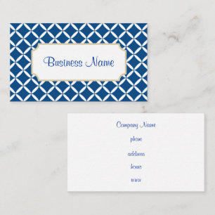 Modern Blue Pattern Visitekaartje