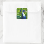Modern Blue Peacock Sticker (Tas)