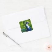 Modern Blue Peacock Sticker (Envelop)