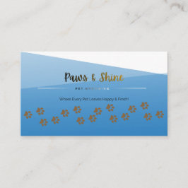 Modern Blue Pet Grooming Business Card – Customiza Visitekaartje