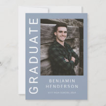 Modern Blue Photo Afstuderen