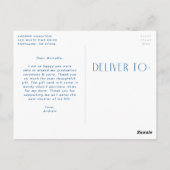 Modern Blue Photo Afstuderen Hartelijk dank Briefkaart (Achterkant)