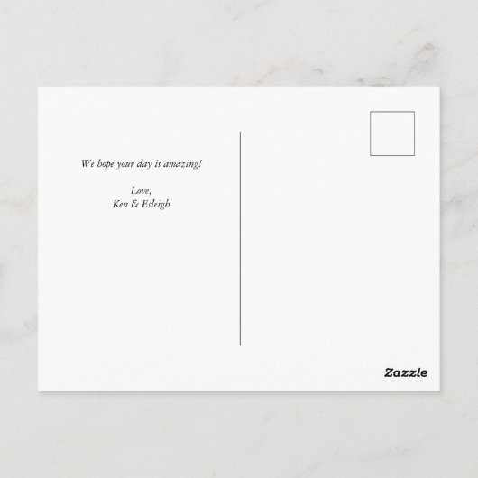 Modern Blue Photo Collage Verjaardag Kaart (Achterkant)