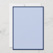 Modern Blue Photo Frame Graduation Party Kaart (Achterkant)