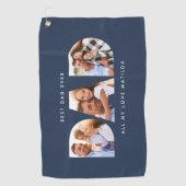 Modern Blue Photo Golf gepersonaliseerd cadeau voo Golfhanddoek (Voorkant)