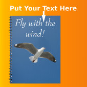 Modern Blue Photo Seagull Notitieboek