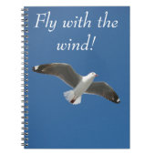 Modern Blue Photo Seagull Notitieboek (Voorkant)