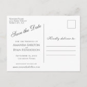 Modern Blue Photo Wedding Save the Date Briefkaart (Achterkant)