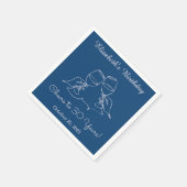 Modern Blue & PinkCheers naar 30 jaar Verjaardag S Servet (Hoek)