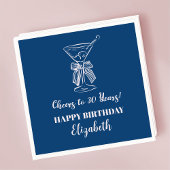 Modern Blue & PinkCheers naar 30 jaar Verjaardag S Servet