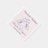 Modern Blue & PinkCheers naar 30 jaar Verjaardag S Servet (Hoek)