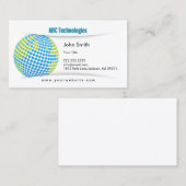 Modern Blue Planet Technology Visitekaartje (Voorkant / Achterkant)