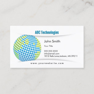 Modern Blue Planet Technology Visitekaartje