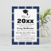 Modern Blue Plays Graduation Party Kaart (Staand voorkant)