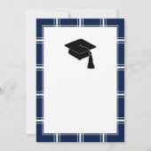 Modern Blue Plays Graduation Party Kaart (Achterkant)