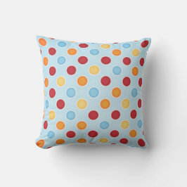 Modern Blue Polka Dot Outdoor Pillow Buitenkussen