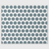 Modern Blue Polka Dots kerstartikel Cadeaupapier (Vlak)
