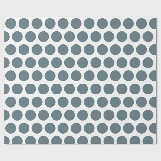 Modern Blue Polka Dots kerstartikel Cadeaupapier (Vlak)