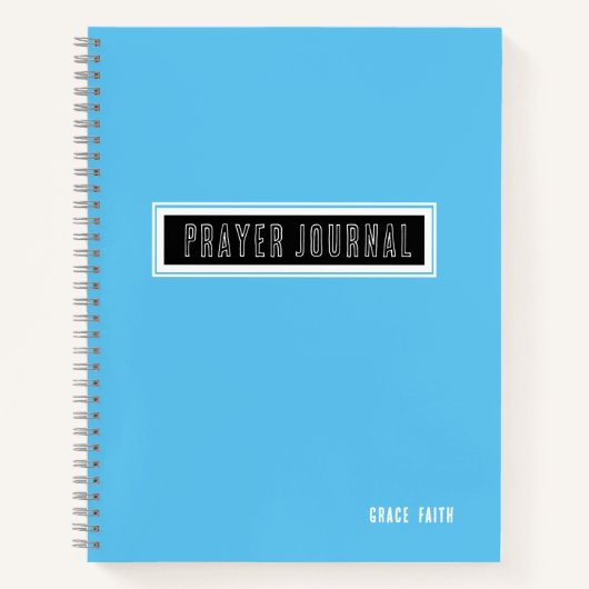 Modern Blue Prayer Journal Notitieboek (Voorkant)
