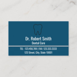 Modern Blue Professional Dentist Appointment Card Afsprakenkaartje