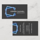 Modern Blue Professional Visitekaartje (Voorkant / Achterkant)