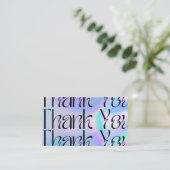 Modern Blue Psychedelic Pop Media Insert Visitekaartje (Staand voorkant)