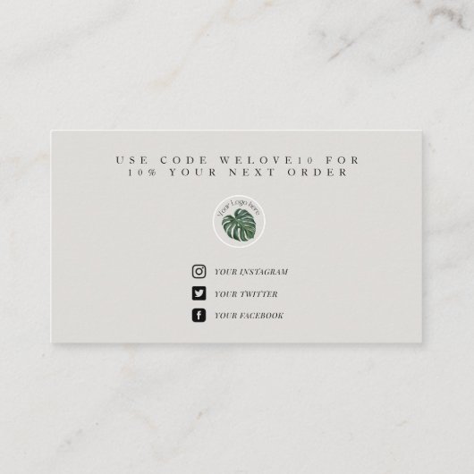 Modern Blue Psychedelic Pop Media Insert Visitekaartje (Achterkant)