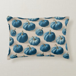 Modern Blue Pumpkin Herfst ontwerp Accent Kussen