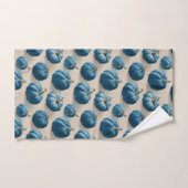 Modern Blue Pumpkin Herfst ontwerp Bad Handdoek (Handdoek)