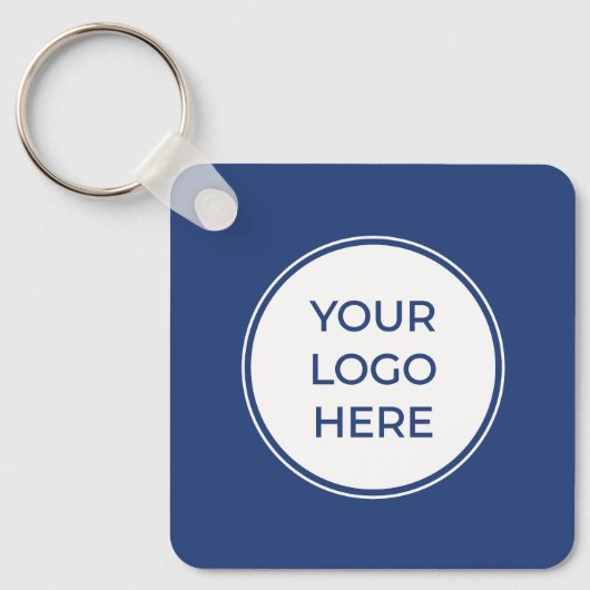 Modern Blue QR Code Logo Sleutelhanger (Voorkant)