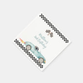 Modern Blue Race Car Birthday Servet (Hoek)