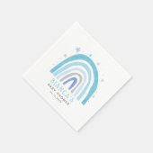 Modern Blue Rainbow Boy Baby shower Servet (Hoek)