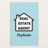 Modern Blue Real Estate Agent Planner (Voorkant)