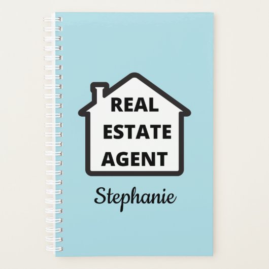 Modern Blue Real Estate Agent Planner (Voorkant)