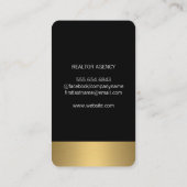 Modern Blue Real Estate Logo | goudlaag Visitekaartje (Achterkant)