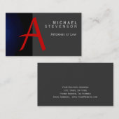 Modern Blue Red Attorney to Law Visitekaartje (Voorkant / Achterkant)