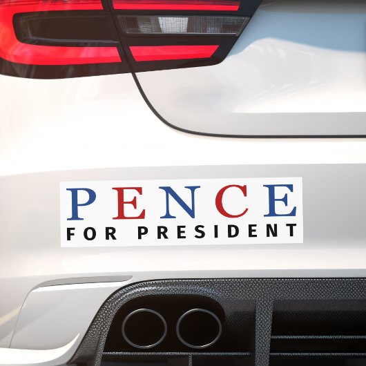 Modern Blue Red Mike Pence voor President Bumpersticker