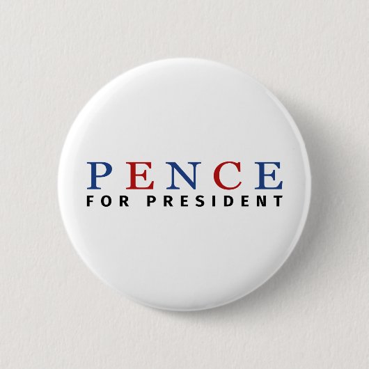 Modern Blue Red Mike Pence voor President Ronde Button 5,7 Cm (Voorkant)