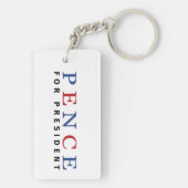 Modern Blue Red Mike Pence voor President Sleutelhanger (achterkant)